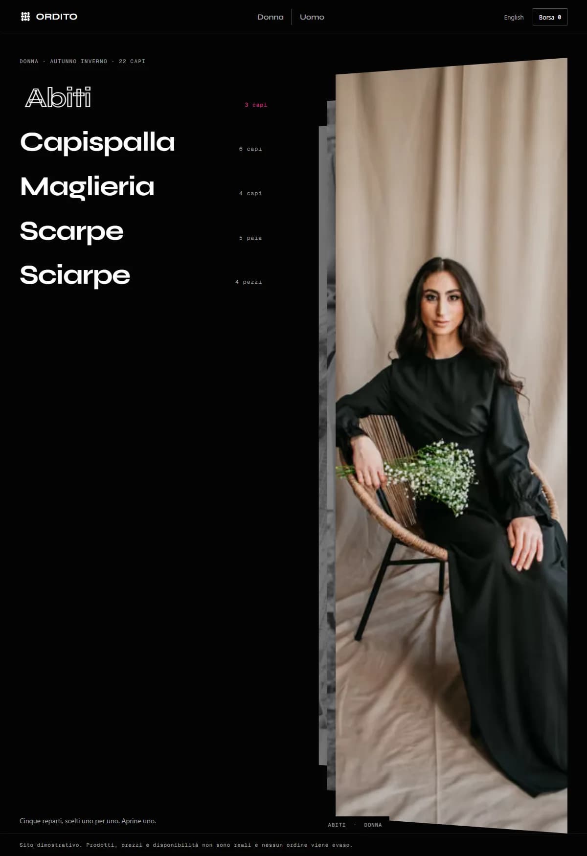 Schermata della home di Ordito